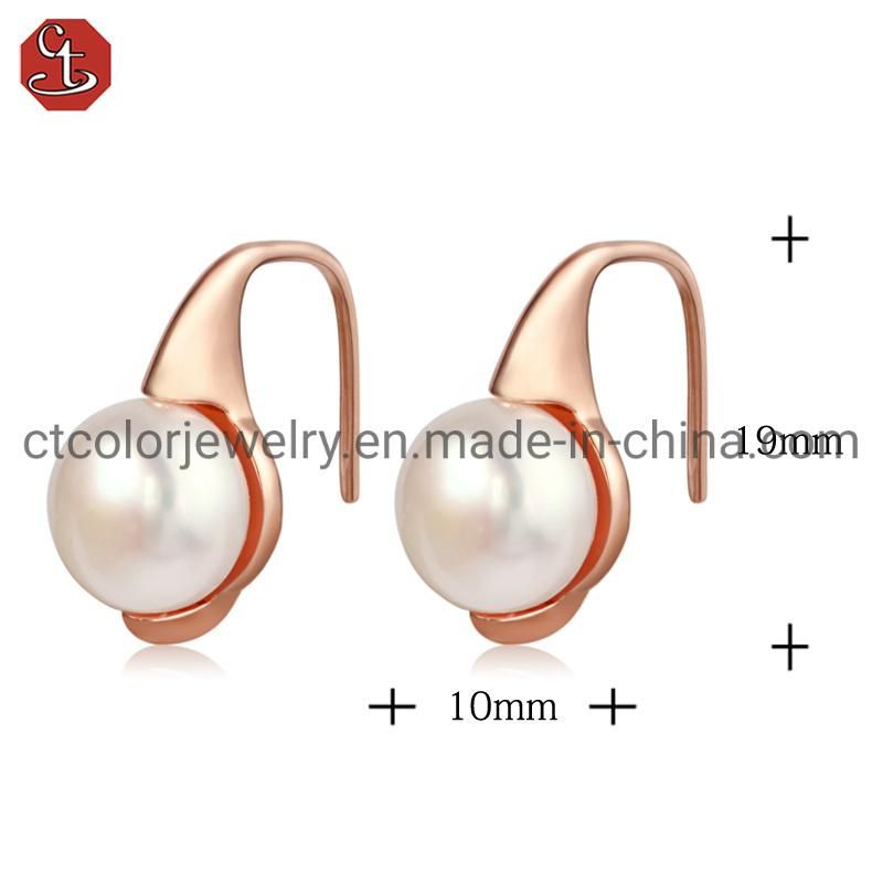 Fashion Jewelry Elegant Earrings Natural Pearl 925 Sterling Silver Earrings