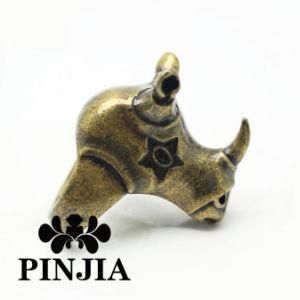 Big Rhino Animal Wrap Ring Copper Shiny Jewelry Ring