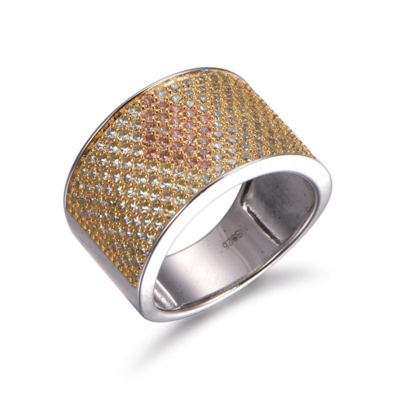 Luxury Style Silver with Fancy CZ Rhombus Ring