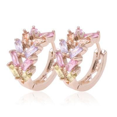 2022 Fashion Women&prime; S Jewelry Gold-Plated Zircon Earrings