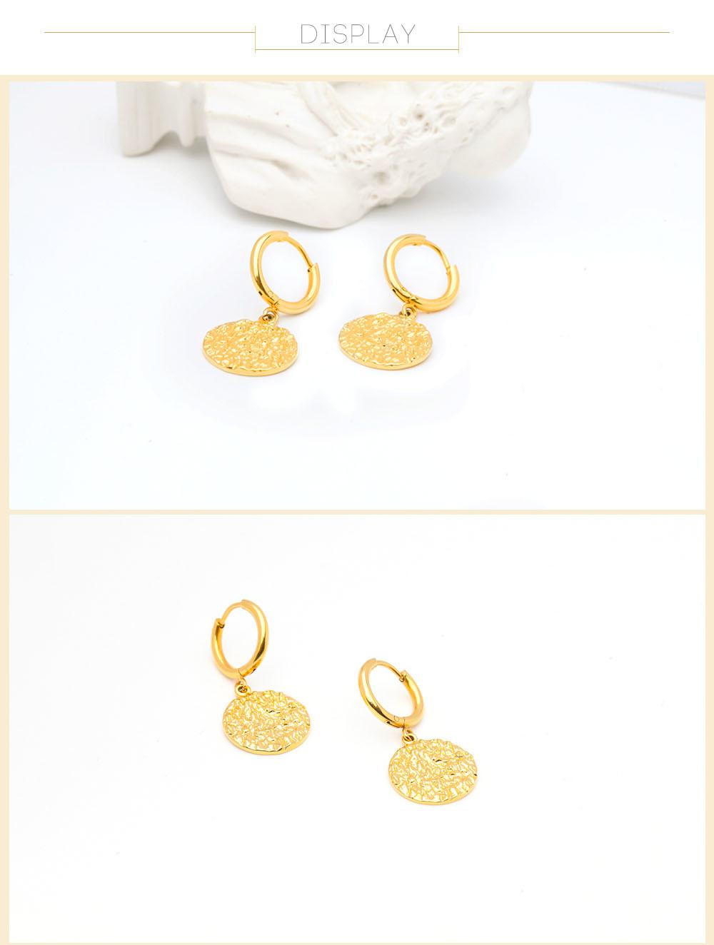 Natural Rock Display Hoop Earring Microns Jewelry for Women