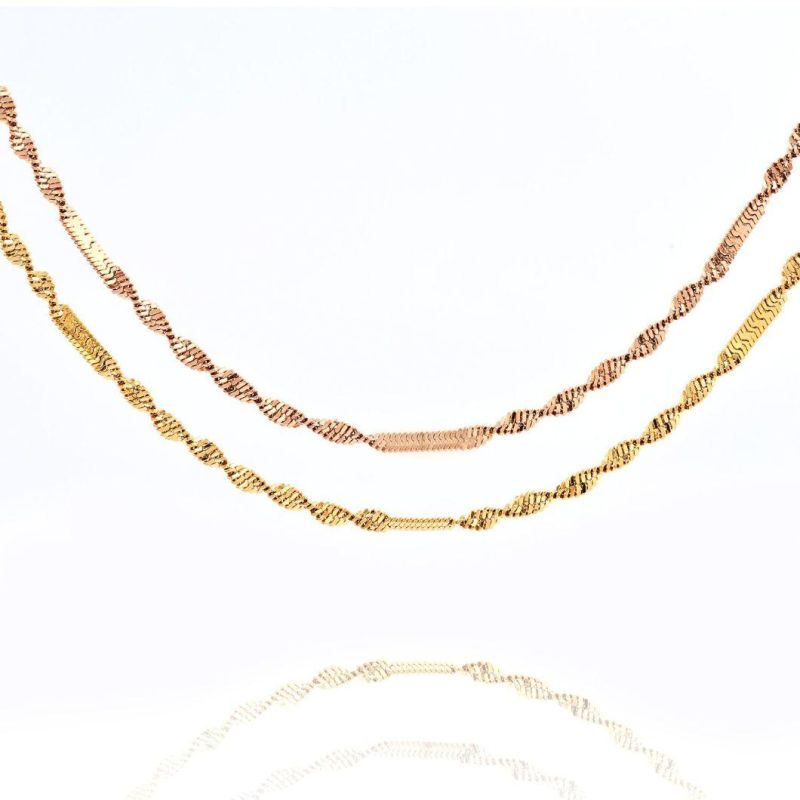 Fashion Accessories Bag Glasses Mask Chain for Jewelry Design Push Twisted Embossed Bulk Chain