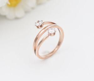 Fashion Minimalist Design 316L Stainless Steel Women Rings