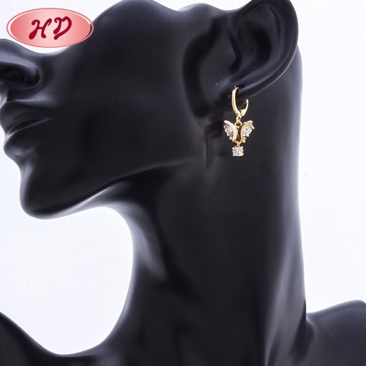 Big Fashion Gold Plated Cheap Jewellery Butterfly Shape Enamel Crystal Jewelry Set