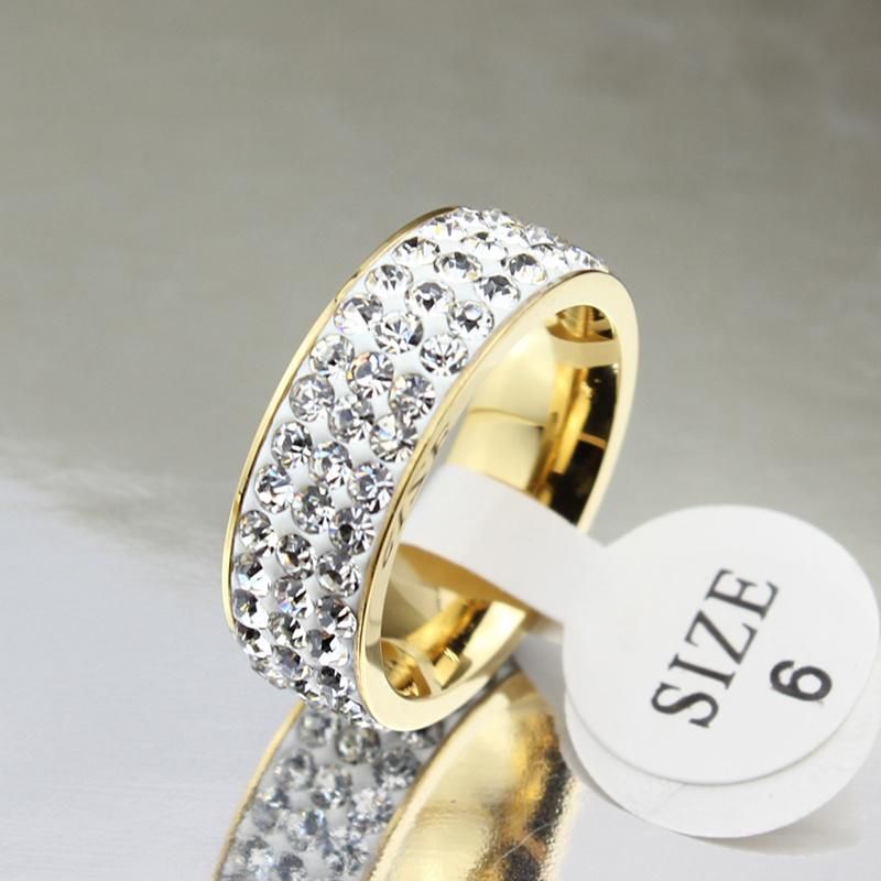 Charm Jewelry Men′s Gemstone Stainless Steel Crystal Ring