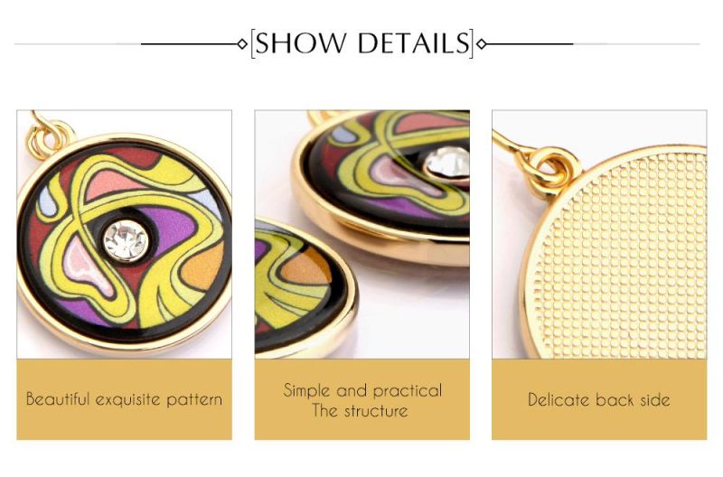 Enamel Earrings Fine Jewellery with Delicate Back Side