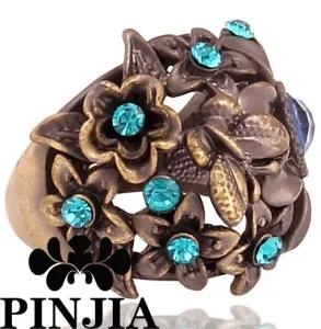 Diamond and Swiss Blue Topaz Love Knot Fashion Jewelry Ring
