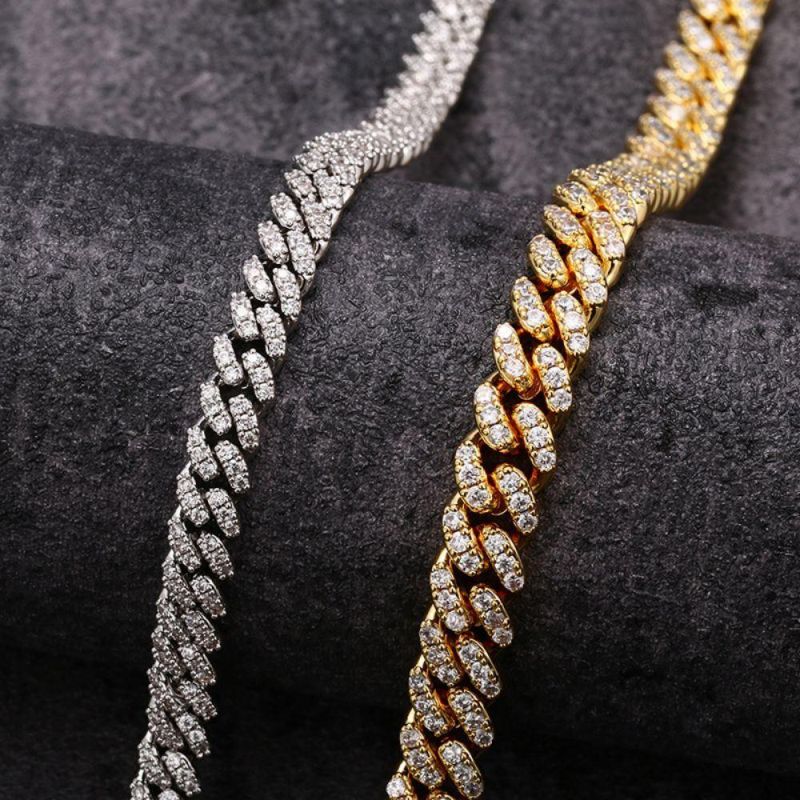 High Quality Jewelry New Necklace Hot Sale 6mm Micro-Inlaid Zircon Mini Chain Full Diamond Cuban Chain