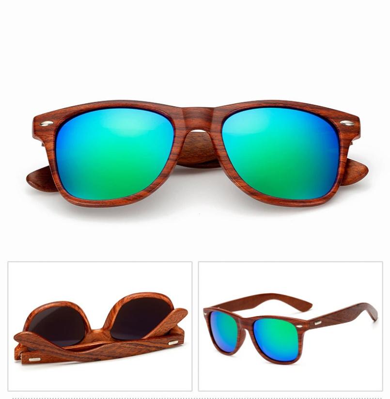 New Anti-Wood Grain Plastic Frame Unisex Wood Legs Sunglasses Bamboo Sunglasses Sg3012