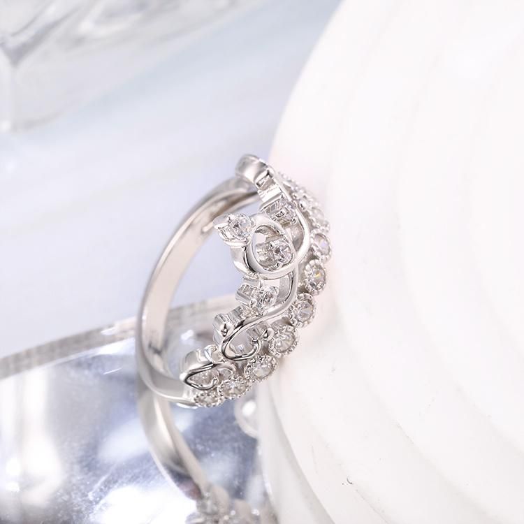 Elegant Fashion Accessories Fashion Jewelry Cubic Zirconia Moissanite Jewellery Trendy Women 2022 Factory Wholesale Ring