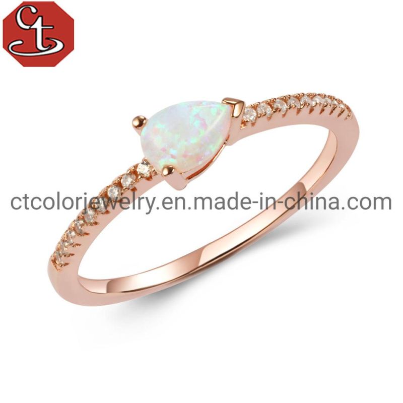 925 Silver 18K Gold Plated Ring with CZ Ring Fine Jewelry
