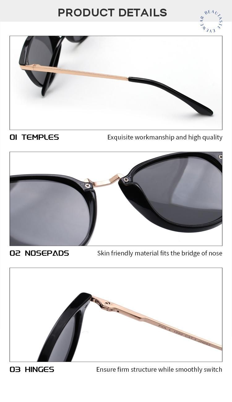 2022 Ready to Ship Fashion Custom Logo Stock Unisex Round Frame Sunglasses
