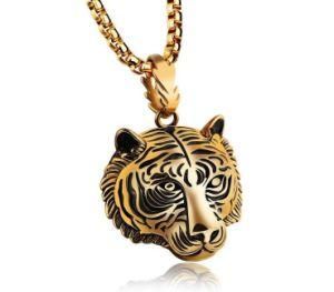 New Arrival Unisex Chains Necklaces Punk Motor Biker Chain Metal Tiger Head Shape Pendant Neklaces Jewelry