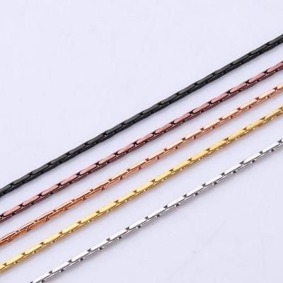 Popilar Stainless Steel Square Wire Cable Boston Chain for Bunsik Jewelry Design
