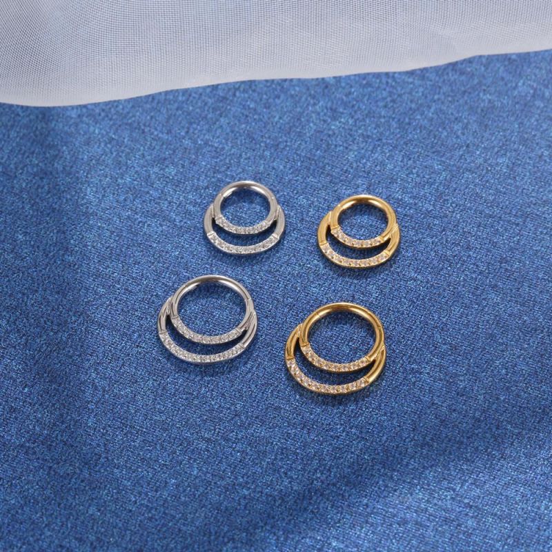 Nose Rings G23 Titanium Cartilage Earrings Tragus Helix Earrings Cartilage Earring 16g/18g/20g Hinged Segment Rings Hoop