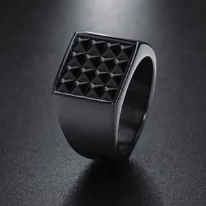 Fashion Crafts Stainless Steel Jewelry Man Black Ring