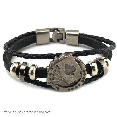 Vintage Men&prime; S Braided Fashion Accessories Leather Bracelet Fashion Bracelet Jewelry