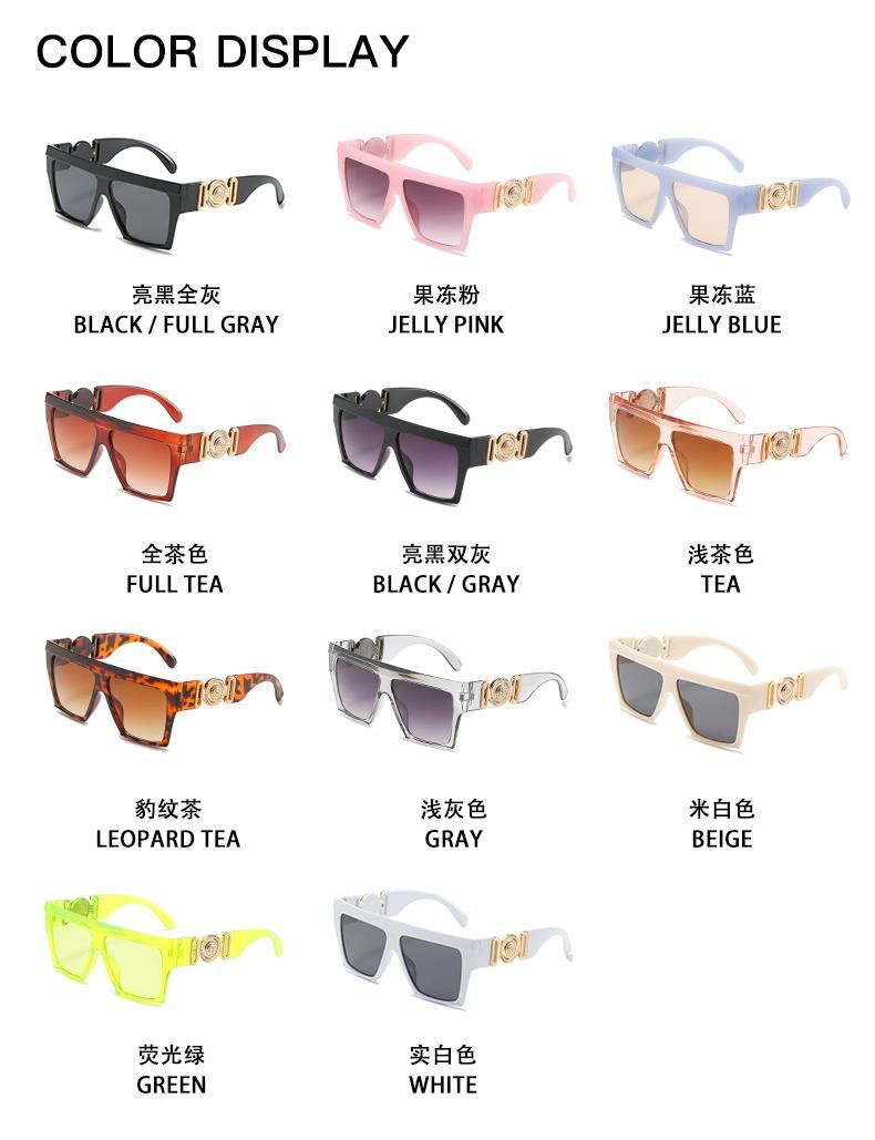 Sunglasses for Retro Net Red Sunglasses, Square Frame, Bright Black, Wear Sunglasses, Female Personality Cross-Border Glasses