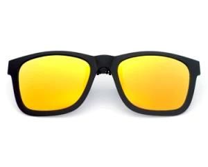Hot Sale Colorful Polarized Clip on Sunglasses Near-Sighted Driving Cycling Riding Fit Over on Optical Glasses Model 2140an-O