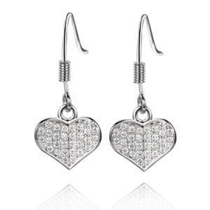 Quality 925 Sterling Silver Jewelry Micro Pave Setting CZ Earring