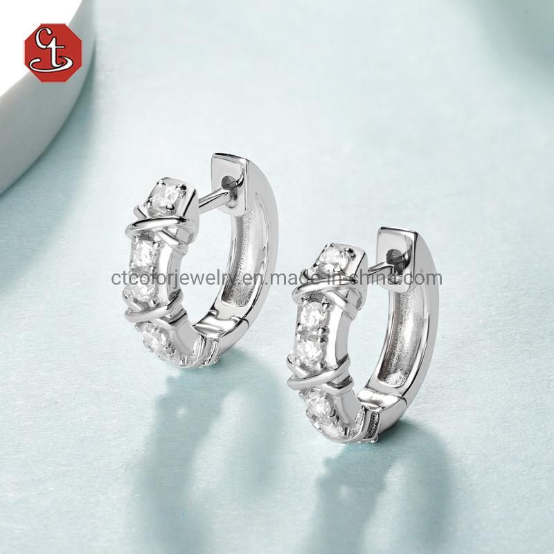 New Fashion jewelry 925 sterling silver hiphop Hoop Ring For gift