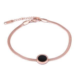 Fashion Jewelry Adjustable Rond Pendant Stainless Steel Women Bracelet