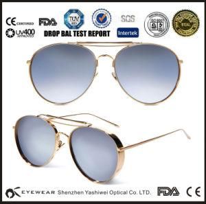 High Quality Golden Round Metal Sunglasses