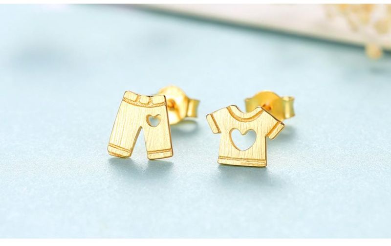 Fashion Geometry Jewelry Shirt and Pants Earrings Stud