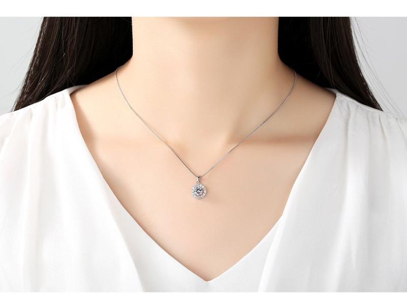 Dangle Minimal Layering Pendantwith Blue CZ Stone in Center