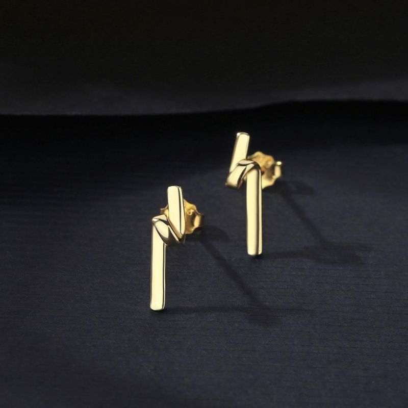 Chandelier Style 14K Real Gold Plated Fashionable Ear Stud