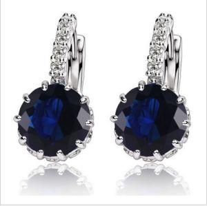 High Quality Silver Fine CZ Zircon Hoop Earrings for Women