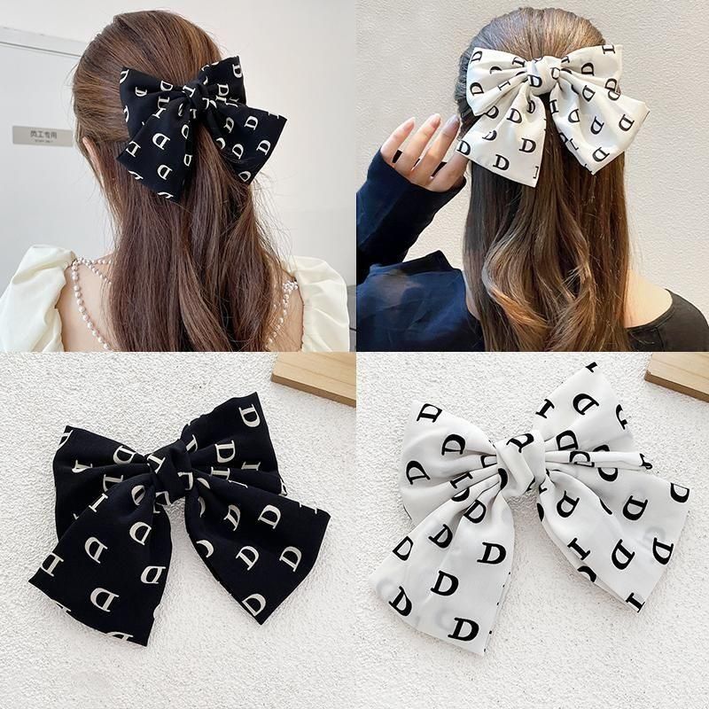 Big Bow South Korean Female Network Red with The Same Letter Flower Hair Ornaments Hair Clip Hairpin