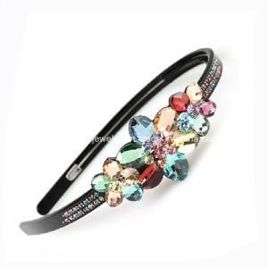Hair Ornaments Flower with Multi Crystal Hair Band for Women