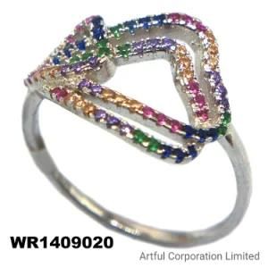 Hot Selling High Quality Multi-Color 925 Silver Ring