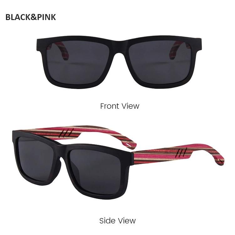 2021 Hot Selling OEM Recycled Custom Logo Brand Sun Glasses Men Handmade Fashion Zebra Bamboo Wood Polarized Sunglasses