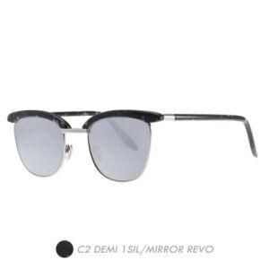 Acetate&Nylon Polarized Sunglasses, Classic Fashion Half Rim Frame A18024-02