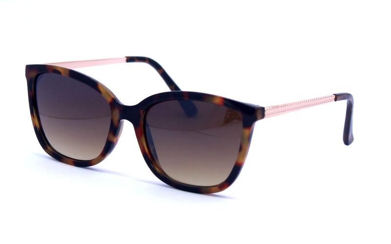 Trendy Durable Gradient Tortoise Shell Square Cat Eye Polarized Sunglasses