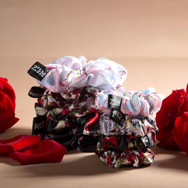 Fragrant Rose Hair Scrunchies Fragrant Silk Hair Bunches Scrunchies Hair Ties