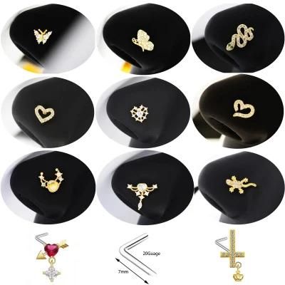 Nose Rings for Women Nose Piercing Jewelry Cubic Nose Studs Piercing Jewelry
