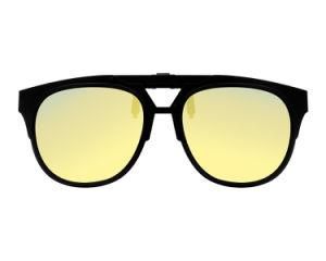 Cool Unisex Polarized Clip on Sunglasses Near-Sighted Driving Cycling Riding Fit Over on Optical Glasses Model 8010-G1