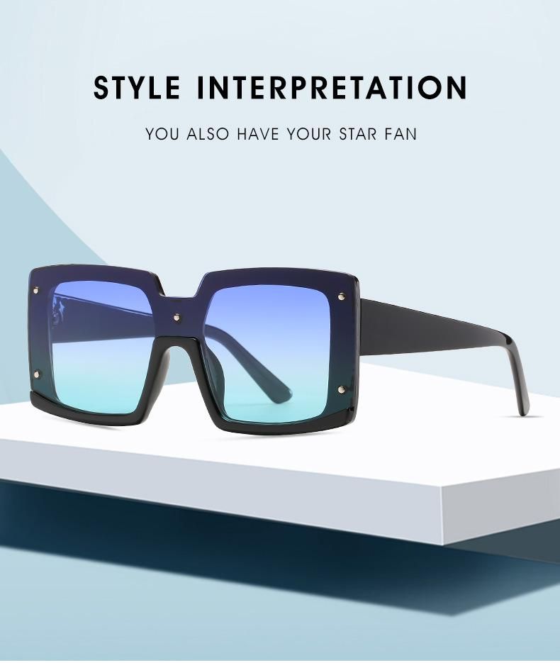 2021 New Fashionable Rectangle Shape Women Ready Sunglasses