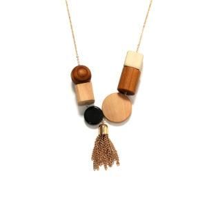 Women Gift Fashion Accessories Wooden Necklace Jewelry