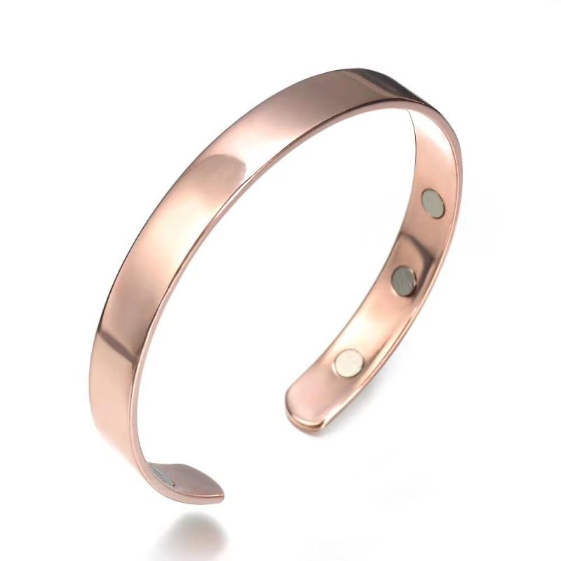 Wholesale Rose Gold Bangle Magnetic Bracelet Copper Bracelet Bangle