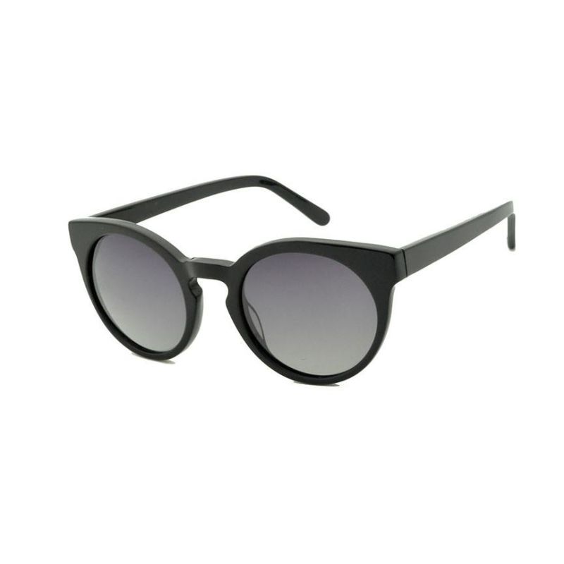 2017 Round Shape Fashion Acetate Sunglasses with Black Color