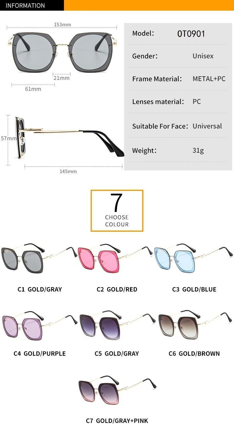 2020 Metal Fashion Personality Luxury Sunglasses