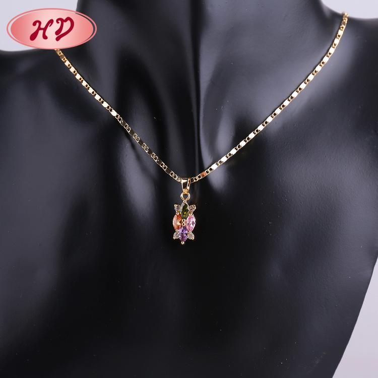Fashion Wholesale Costume Hengdian Imitation Gold Plated Earring Sets Pendant Necklace Jewelry