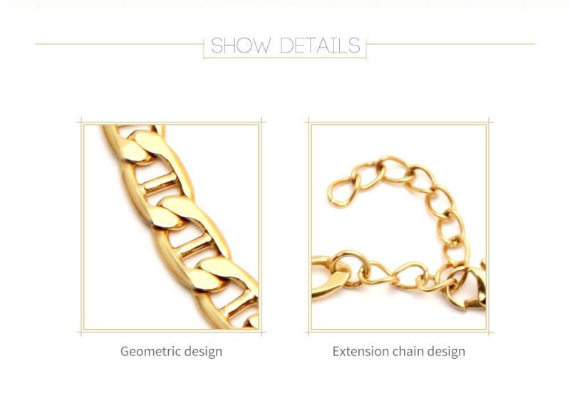 2021 Trendy 18K Gold Plated Necklace Jewelry Copper Gold Necklace Simple Style Women Chains for Jewelry Making