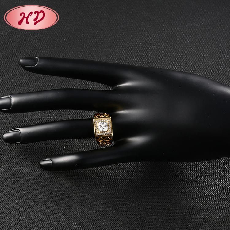 Fashion Women Silver Stainless Steel 18K Gold Plated Engagement Wedding Finger Rings Jewelry Design