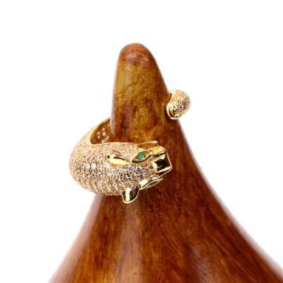 Women Adjustable Fashion CZ Ring Animal Dragon Rings Jewelry 14K Gold Plated Jewellery Women&prime;s Gift Wholesale