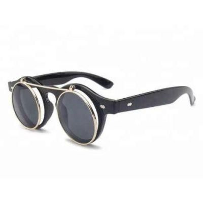 Hot Sale Plastic Fashion Round Flip up Sunglasses